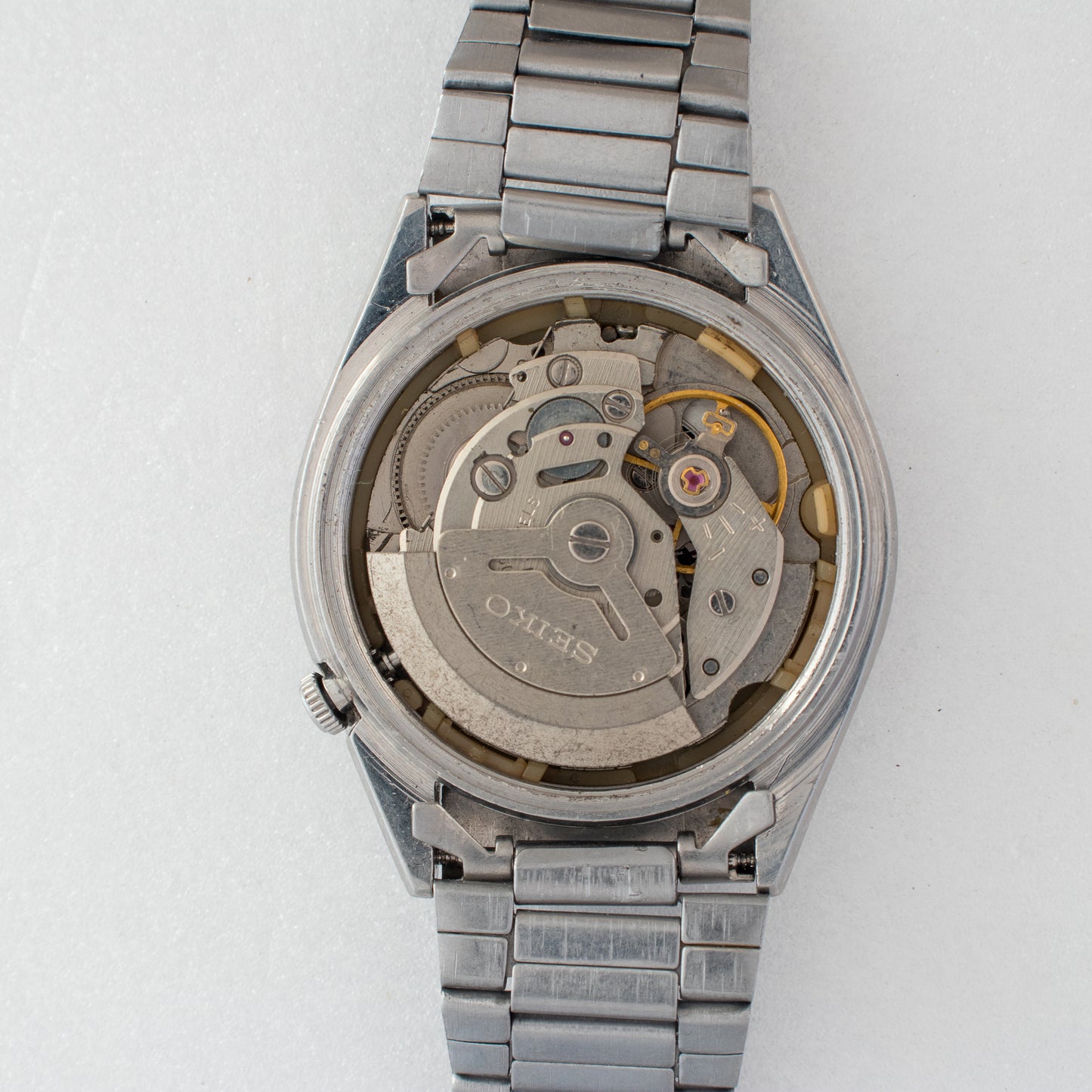 Vintage Seiko 5 Auto Dark Blue Dial 6309-8800 Arabic/English Day Men's Watch