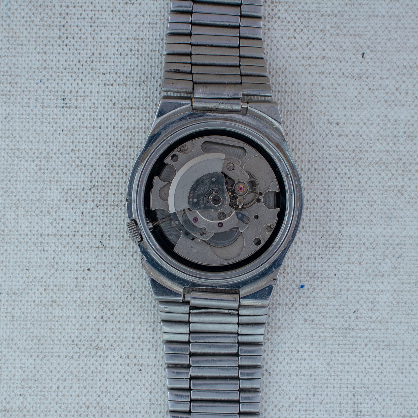 Vintage Seiko 5 Auto UnsexWatch Field Style Dial 4227-00C0 Arabic English Day