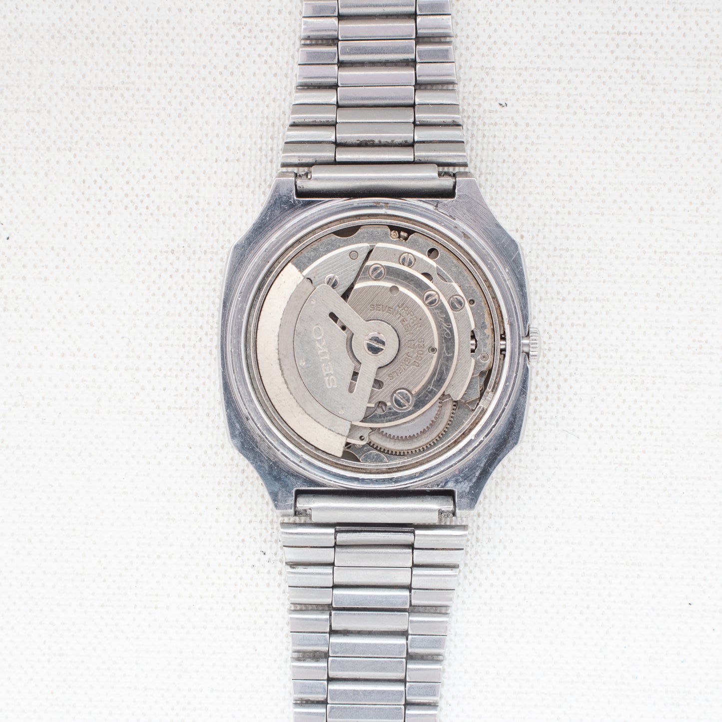 Vintage Seiko 5 Automatic 6309-5490 Unique Textured Dial Silver Dial 1981 Watch