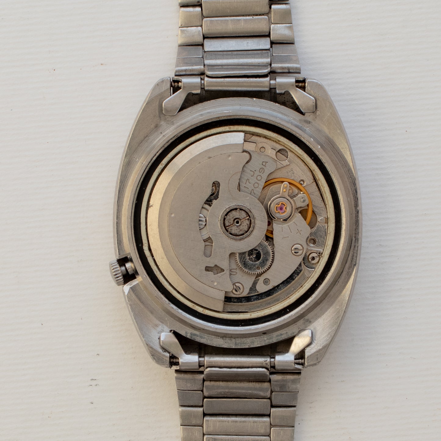 Vintage Seiko 7009-8081 Automatic Blue Dial English Numbers Day Date Men's Watch