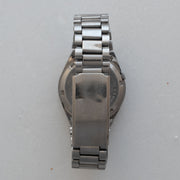 Clasp and rear view of Vintage Seiko 5 7009-6001 Automatic White 24-Hour Dial Watch