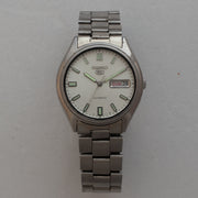 Additional front view of Vintage Seiko 5 6309-7320 Automatic White Dial Watch