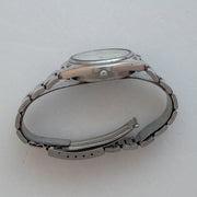 Crown-side view of Vintage Seiko 5 6309-7320 Automatic White Dial Watch
