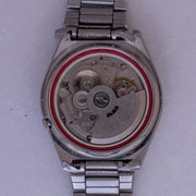 Automatic movement detail of Vintage Seiko 5 7009-8760 Automatic White Dial Octagonal Case Watch
