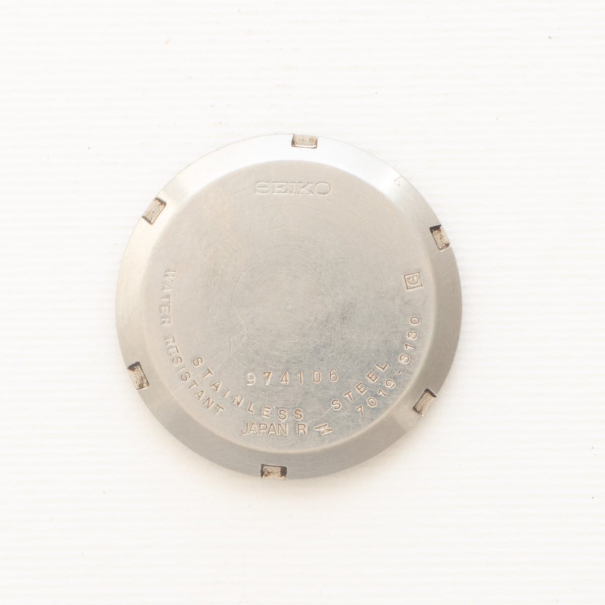 Vintage Seiko 5 7019-8180 wristwatch caseback