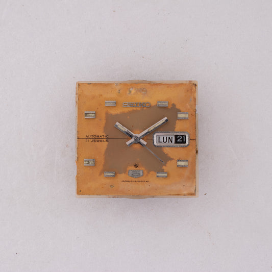 Vintage Seiko 5 6119-5000 Automatic 21J Gold Dial Day Date Wristwatch