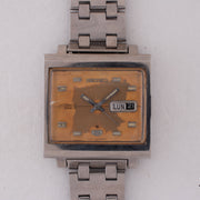 Vintage Seiko 5 6119-5000 Automatic 21J Gold Dial Day Date Wristwatch