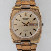 Vintage Seiko 7006-6000 Automatic 19J Champagne Dial Day Date Wristwatch