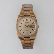 Vintage Seiko 7006-6000 Automatic 19J Champagne Dial Day Date Wristwatch