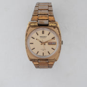 Vintage Seiko 7006-6000 Automatic 19J Champagne Dial Day Date Wristwatch