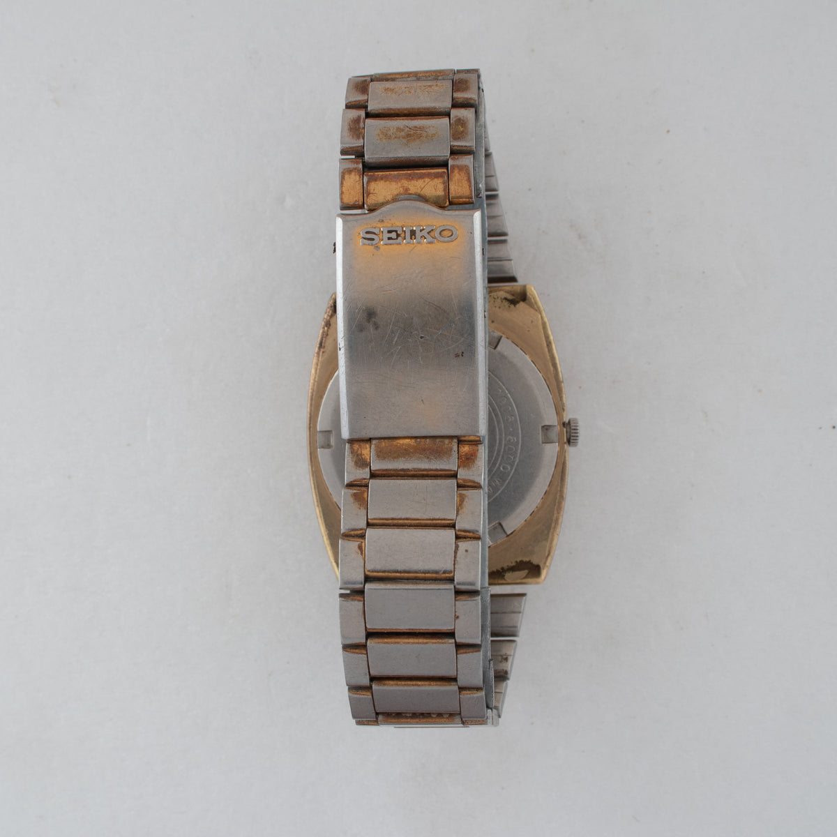 Vintage Seiko 7006-6000 Automatic 19J Champagne Dial Day Date Wristwatch