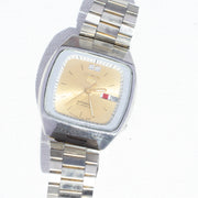 Vintage Seiko 5 7019-5420 R Automatic 21J Gold Dial Day Date Wristwatch