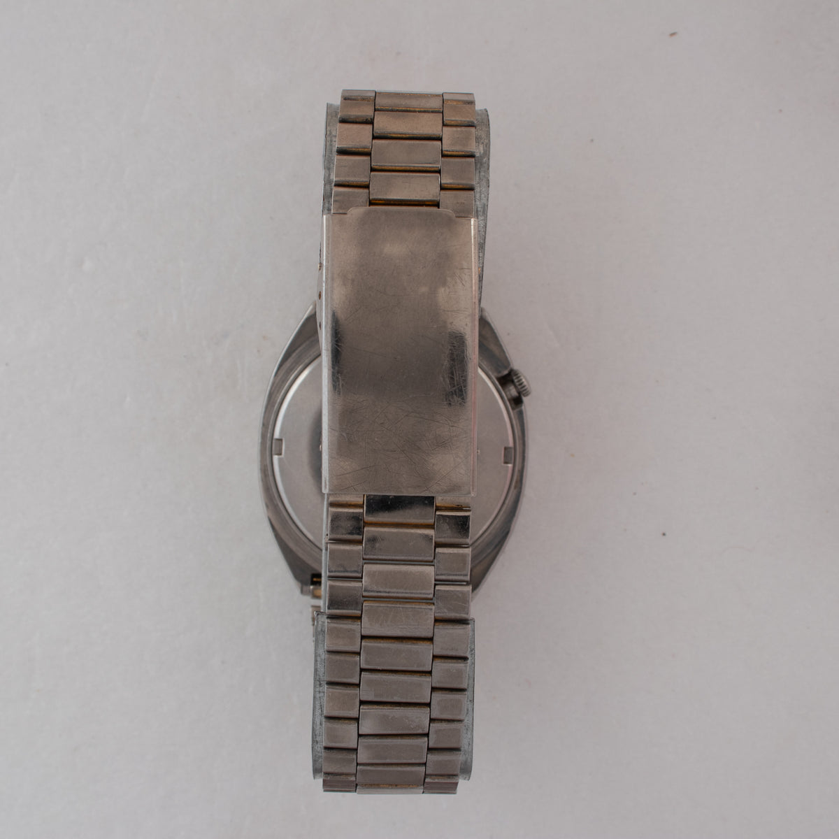 Vintage Seiko 5 7019-5420 R Automatic 21J Gold Dial Day Date Wristwatch