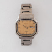 Vintage Seiko 5 7009-529B Automatic 17J Champagne Dial Day Date Wristwatch