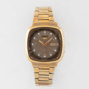 Vintage Seiko 5 7009-5140 Automatic 17J Silver Dial Day Date Wristwatch