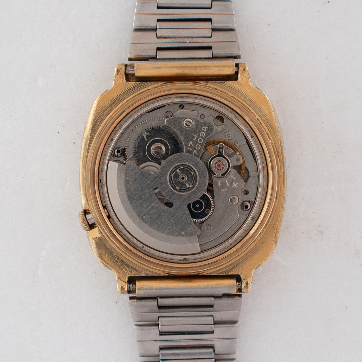 Vintage Seiko 5 7009-5140 Automatic 17J Silver Dial Day Date Wristwatch
