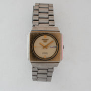Vintage Seiko 5 6349-6050 Automatic 23J Cream Dial Day Date Wristwatch