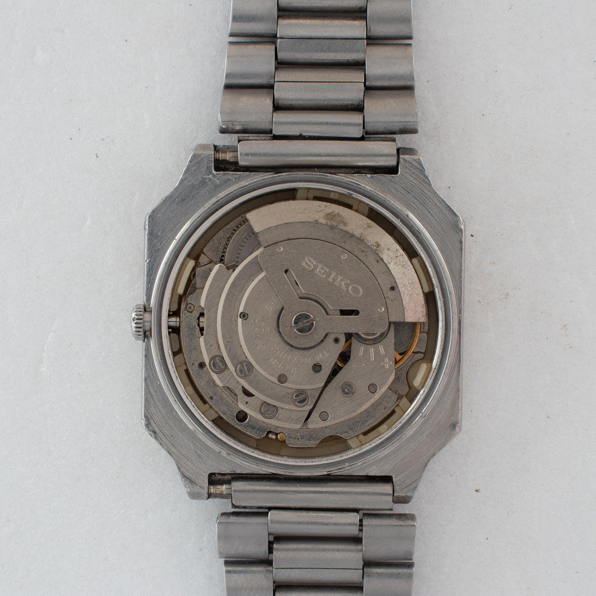 Vintage Seiko 5 6349-6050 Automatic 23J Cream Dial Day Date Wristwatch