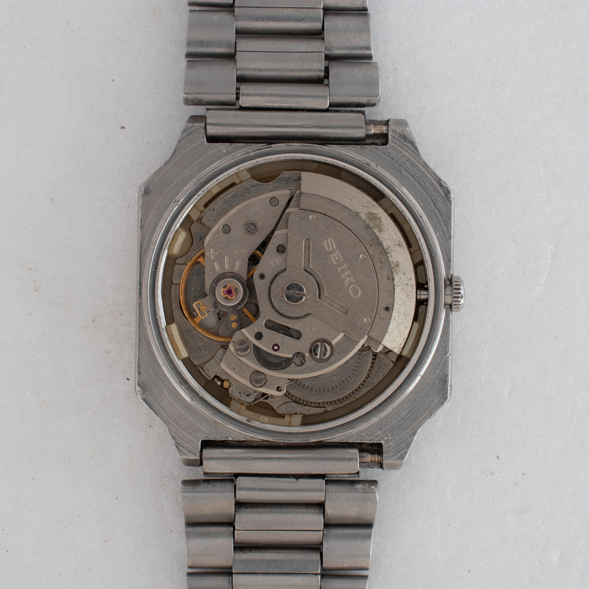 Vintage Seiko 5 6349-6050 Automatic 23J Cream Dial Day Date Wristwatch
