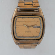 Vintage Seiko 5 7009-2031 Automatic 17J Gold Dial Day Date Wristwatch