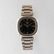 Vintage Seiko 5 7009-521A Automatic 17J Black Dial Day Date Wristwatch