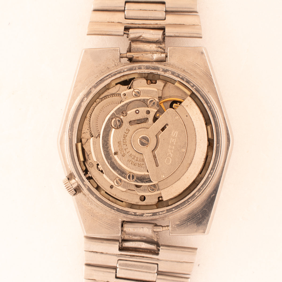 Vintage Seiko 5 6309-6070 Automatic 17J Black Dial Day Date Wristwatch