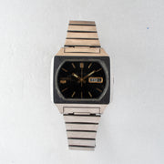 Vintage Seiko 5 6309-5510 Automatic 17J Black Dial Day Date Wristwatch