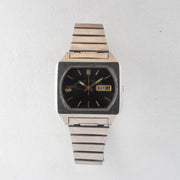 Vintage Seiko 5 6309-5510 Automatic 17J Black Dial Day Date Wristwatch