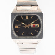 Vintage Seiko 5 6309-5510 Automatic 17J Black Dial Day Date Wristwatch
