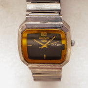 Vintage Seiko 5 6309-525J Automatic 17J Black Dial Day Date Wristwatch