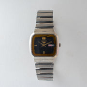Vintage Seiko 5 6309-525J Automatic 17J Black Dial Day Date Wristwatch