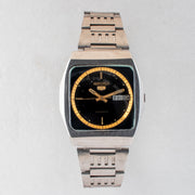 Vintage Seiko 5 6309-6200 Automatic 17J Black Dial Day Date Wristwatch