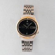 Vintage Seiko 5 7009-5250 Automatic 17J Black Dial Day Date Wristwatch