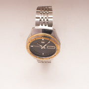 Vintage Seiko 5 7009-5250 Automatic 17J Black Dial Day Date Wristwatch