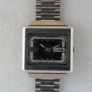 Vintage Seiko 5 6309-5030 Automatic 17J Blue Dial Day Date Wristwatch