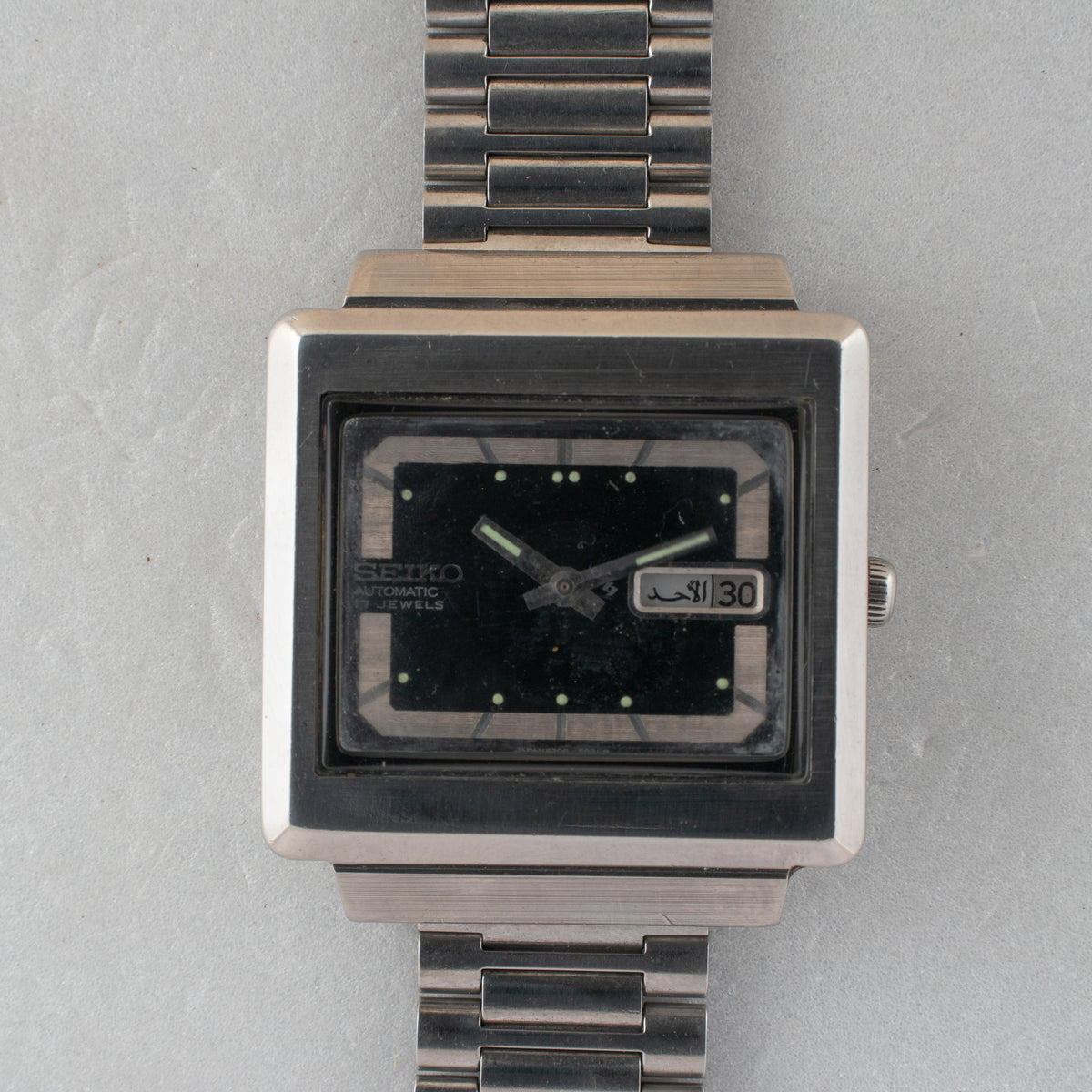 Vintage Seiko 5 6309-5030 Automatic 17J Blue Dial Day Date Wristwatch