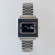 Vintage Seiko 5 6309-5030 Automatic 17J Blue Dial Day Date Wristwatch