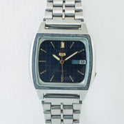Vintage Seiko 5 7009-5860 Automatic 17J Black Dial Day Date Wristwatch