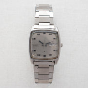 Vintage Seiko 5606-5000 Automatic 25J Silver Dial Day Date Wristwatch