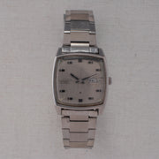 Vintage Seiko 5606-5000 Automatic 25J Silver Dial Day Date Wristwatch