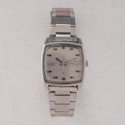 Vintage Seiko 5606-5000 Automatic 25J Silver Dial Day Date Wristwatch