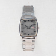 Vintage Seiko 5606-5000 Automatic 25J Silver Dial Day Date Wristwatch