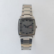 Vintage Seiko 5606-5000 Automatic 25J Silver Dial Day Date Wristwatch