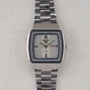 Vintage Seiko 5 6309-5490 Automatic 17J Silver Dial Day Date Wristwatch