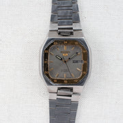 Vintage Seiko 5 7019-520B Automatic 21J Silver Dial Day Date Wristwatch
