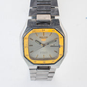 Vintage Seiko 5 7019-520B Automatic 21J Silver Dial Day Date Wristwatch