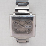 Vintage Seiko 5 6119-5401 Automatic 21J Silver Dial Day Date Wristwatch