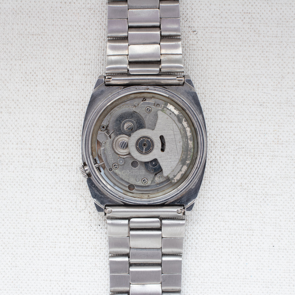 Vintage Seiko 5 7009-5760 Automatic 17J Silver Dial Day Date Wristwatch