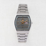 Vintage Seiko 5 6349-5080 Automatic 23J Silver Dial Day Date Wristwatch