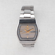 Vintage Seiko 5 6349-5080 Automatic 23J Silver Dial Day Date Wristwatch